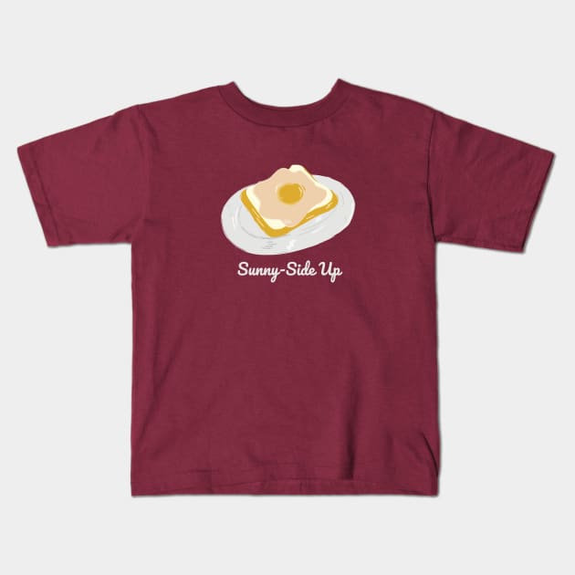 Sunny side-up egg Kids T-Shirt by 1stofjanuary